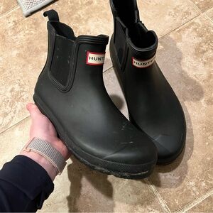 Hunter Black Chelsea Rain Boots